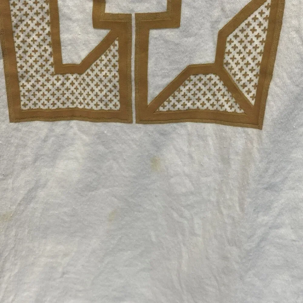 Nike Men's Large The Nike Tee Athletic Cut 72 Graphic White Long Sleeve FLAW